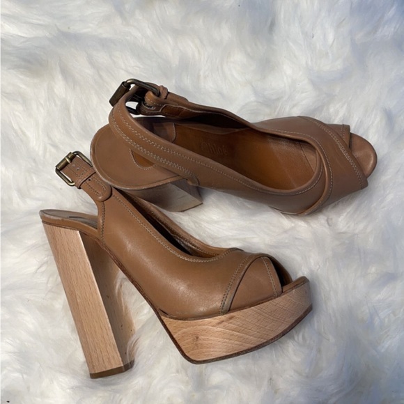Chloe leather  high heels size 37 - Picture 2 of 3